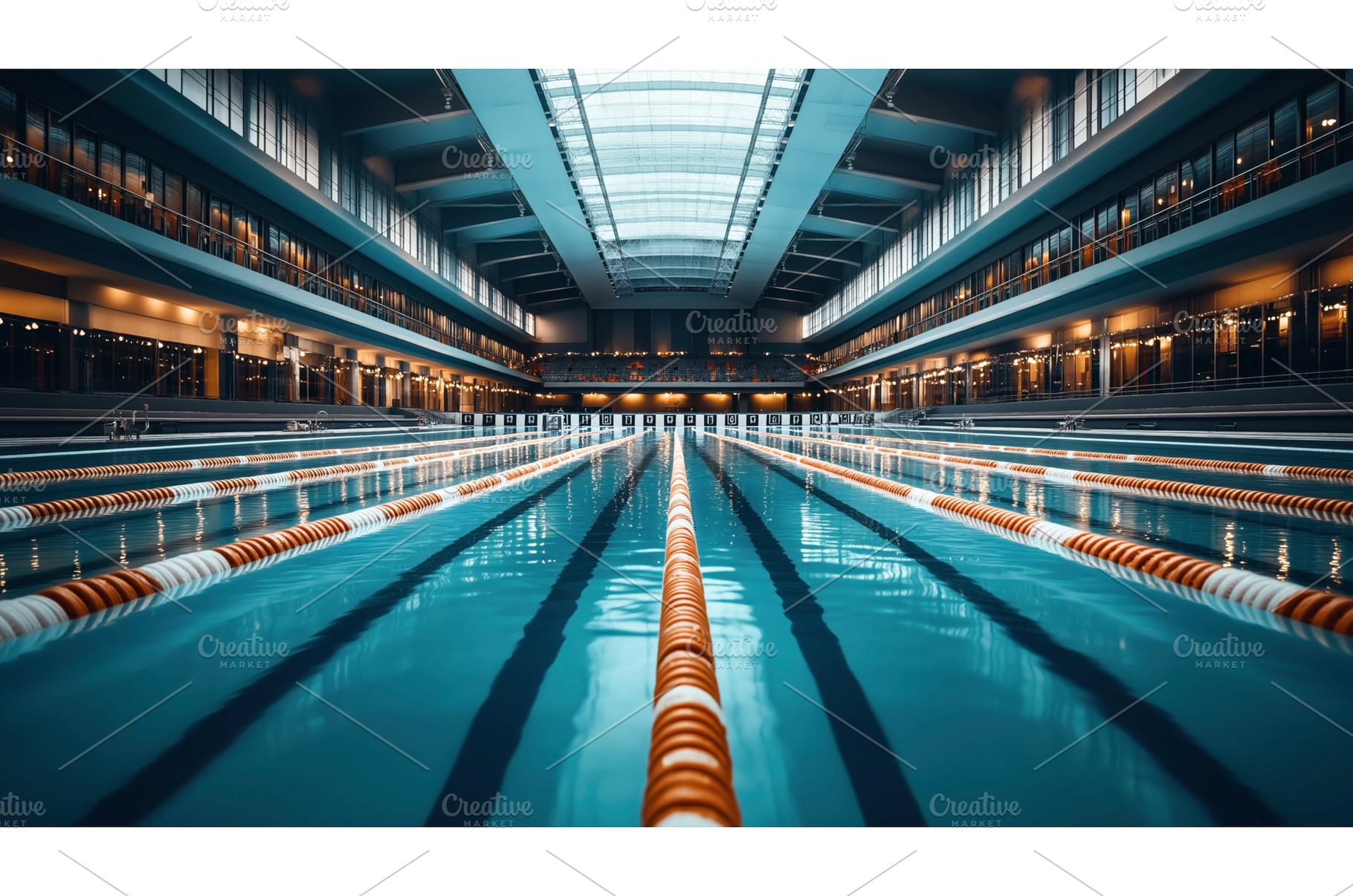 Indoor Olympic-sized swimming pool, an Architecture Photo by Sergey Kotenev