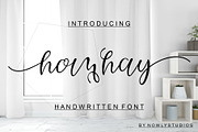 Homhay Script, a Script Font by Nowlystudios (Thumbnail 1 of 7)