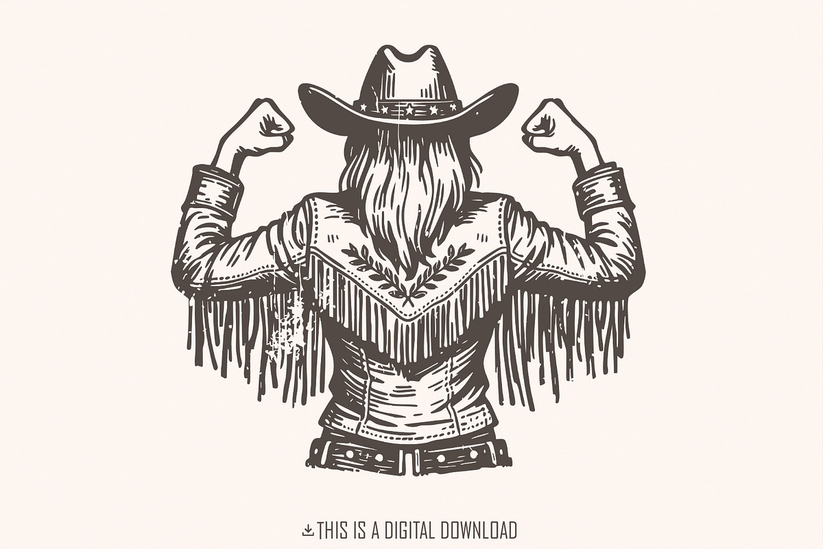 Empowered Cowgirl PNG, Strong, an Illustration by SharpMarketplace (Photo 1 of 9)