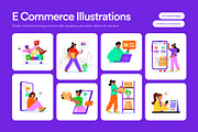 75 E-commerce Illustration Bundle, a Person Illustration by Creative Stall (Thumbnail 1 of 12)