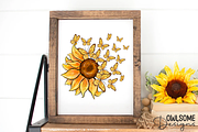 Sunflower Butterfly Sublimation PNG, a Graphic by Owlsome.Designs (Thumbnail 2 of 5)