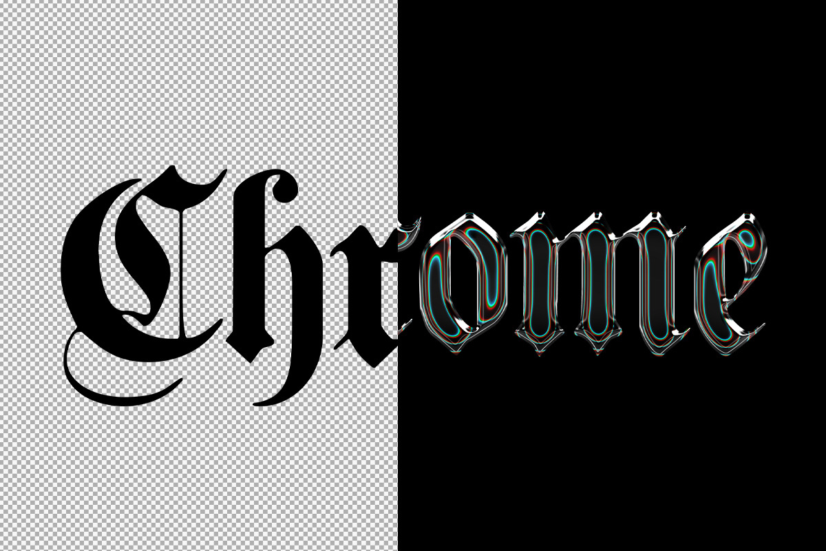 Chrome Text Effect 03 - Layer Styles, a Brushes & More by saintricchi (Photo 4 of 6)