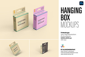 Hanging Box Mockups - 11 Views