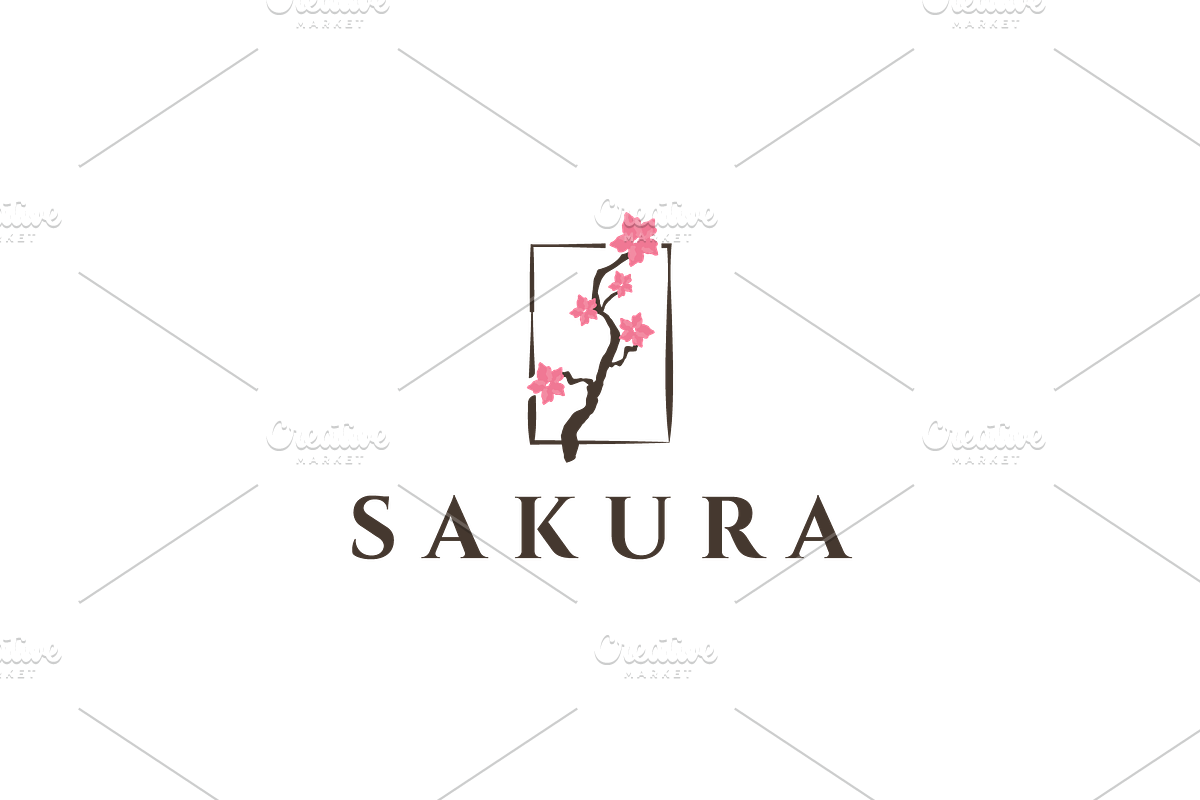 Sakura icon template illustration, a Branding & Logo Template by Dyn Studio (Photo 2 of 2)