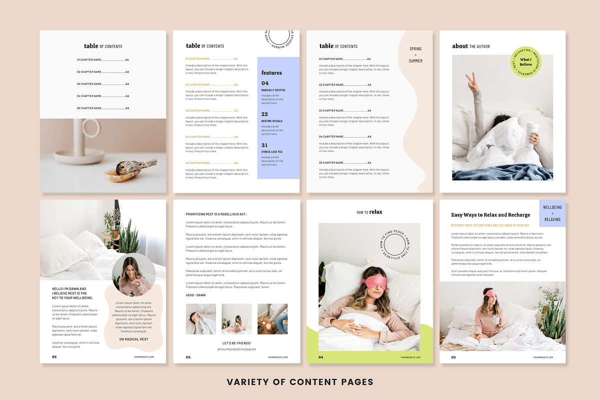 DAWN | Wellbeing Workbook for Canva, a Magazine Template by Erin Cassidy (Photo 4 of 11)