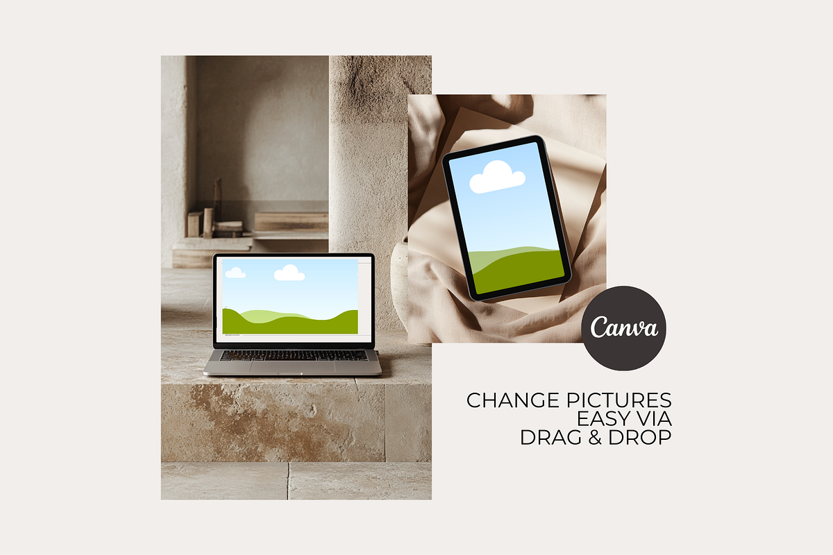 Canva Device Mockups Bali Nature, a Mockup by highbrandclub (Photo 3 of 6)