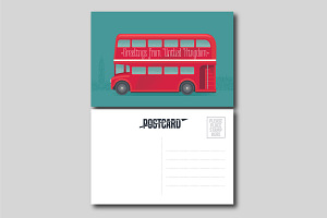 Postcard Template From UK Vector