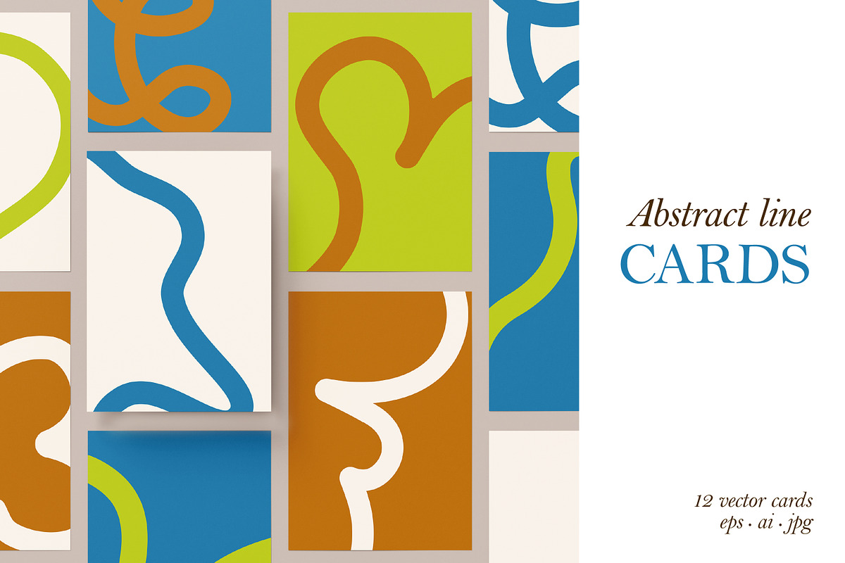 Modern abstract line posters, cards, a Decorative Illustration by Good Studio (Photo 1 of 10)