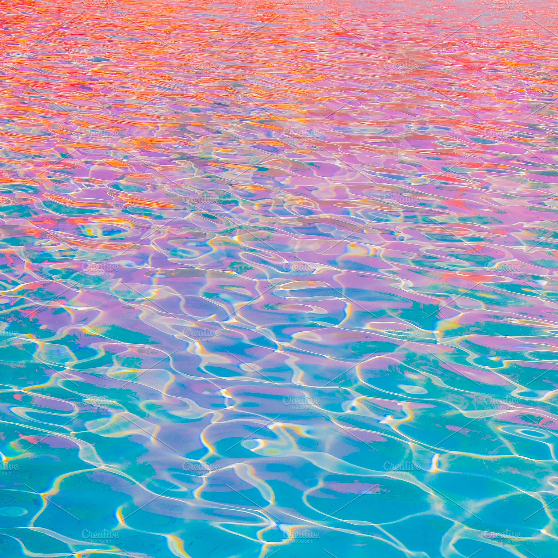 Minimalist wallpaper Blue pink vaporwave swimming pool relax wat, a Holiday Photo by Jenya Porechenskaya