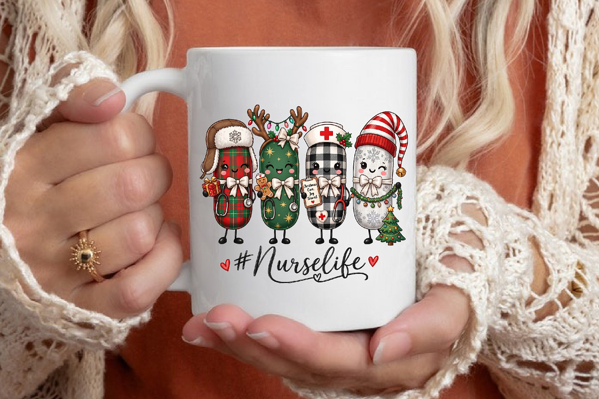 Christmas Coquette Nurse Life PNG, a Seasonal Illustration by designcity5 (Photo 4 of 4)