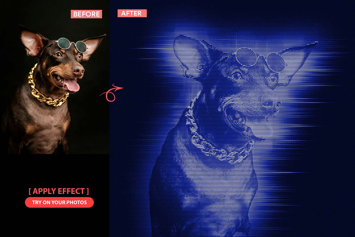 Hologram Gothic Photoshop Action, an Action Add-On by MRI STUDIO (Photo 5 of 16)