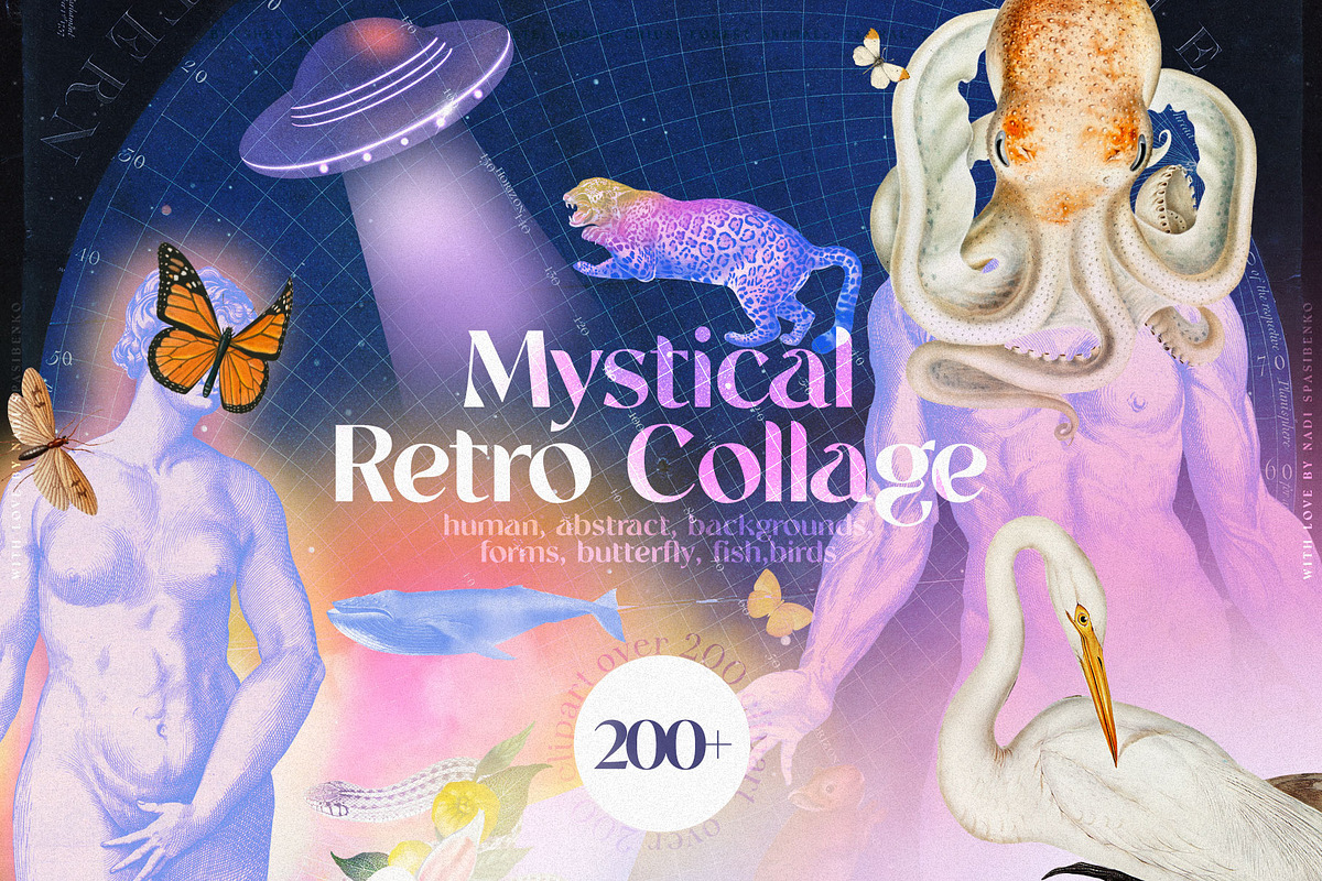 MYSTICAL RETRO COLLAGE, an Object Graphic by nadispasibenko (Photo 1 of 16)