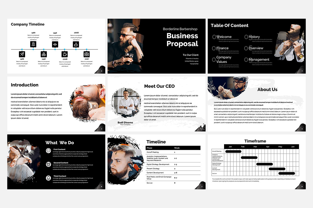 Dark Business Powerpoint, a Presentation Template by Fitra Noor (Photo 3 of 3)