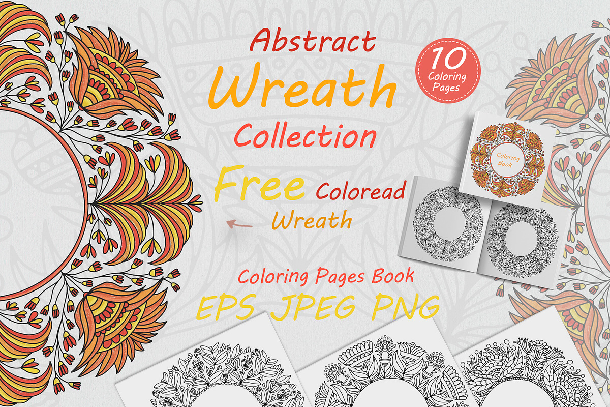 Wreath with flowers in folk style., a Brushes & More by dnapslvsk (Photo 1 of 6)