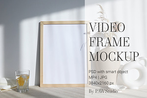 Video Photo Frame Mockup 3x4 MP4 vff
