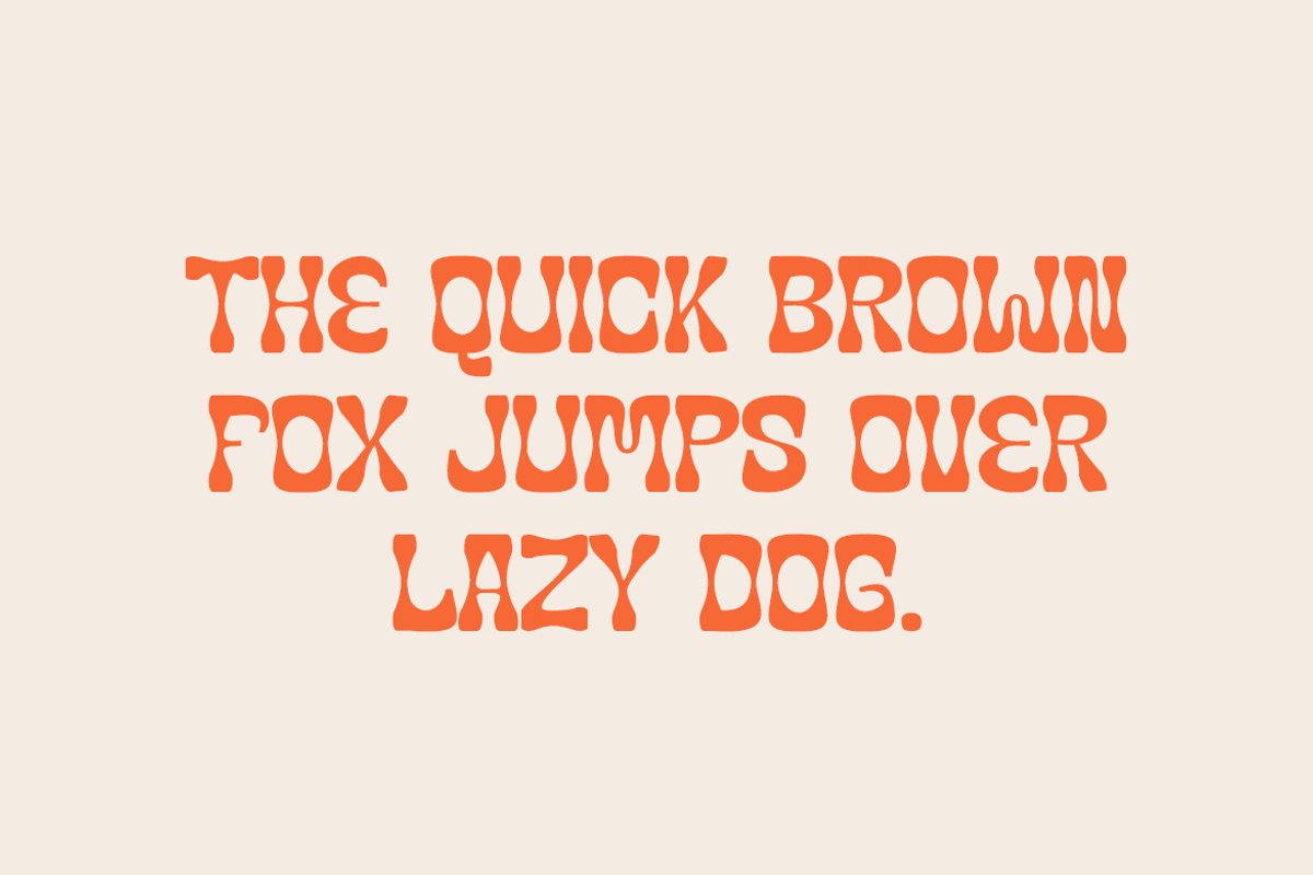 Recolda - Groovy & Retro Font, a Sans Serif Font by Iqsiart Studio (Photo 5 of 6)