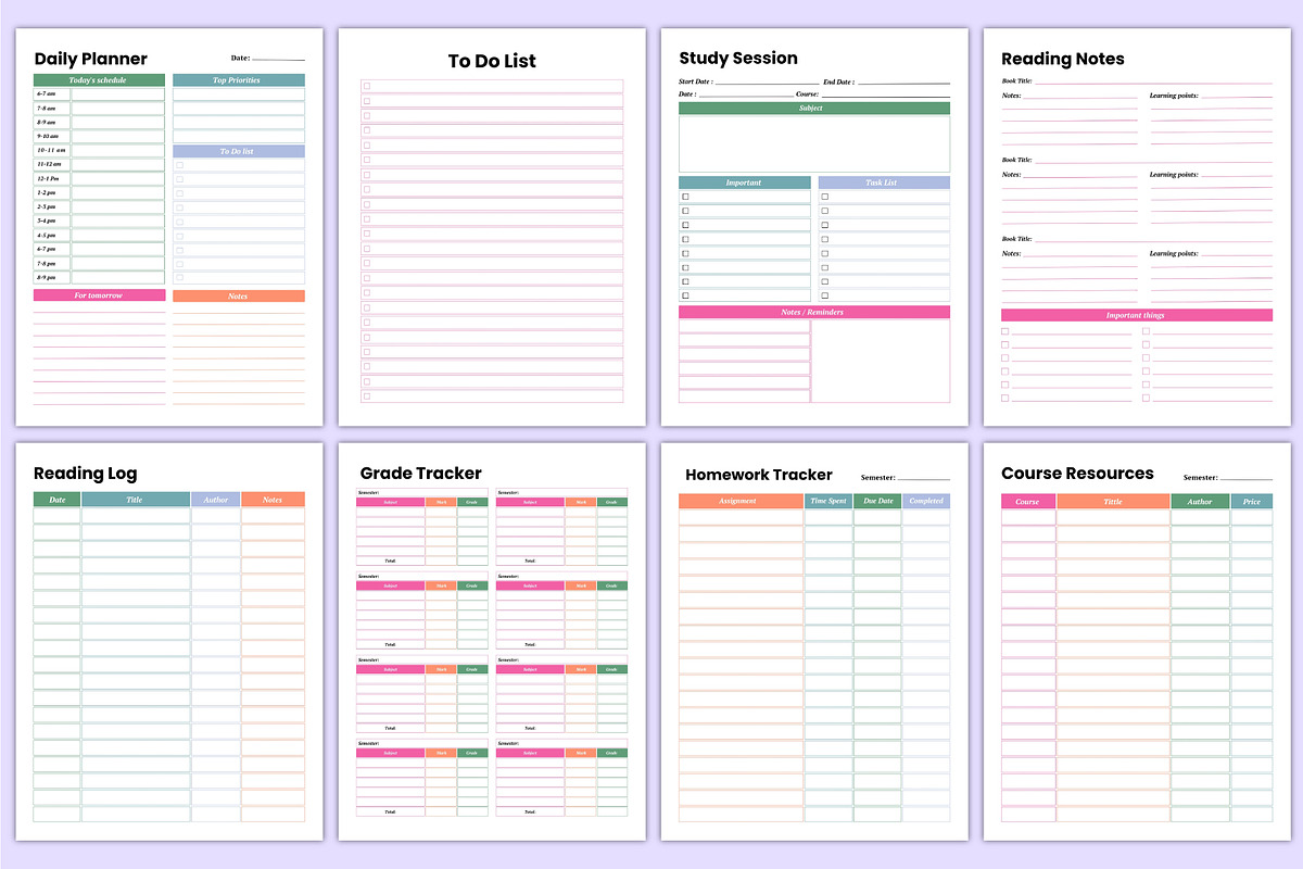 2026 Student Planner Canva Kdp, a Stationery Template by Mustafiz (Photo 5 of 6)