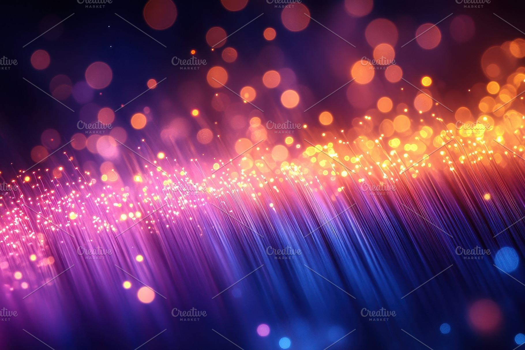 Colorful bokeh lights create an ethe, a Photo by Tanuart