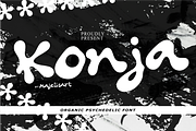 Konja - Organic Psychedelic, a Handwritten Font by Majelis Art (Thumbnail 1 of 7)