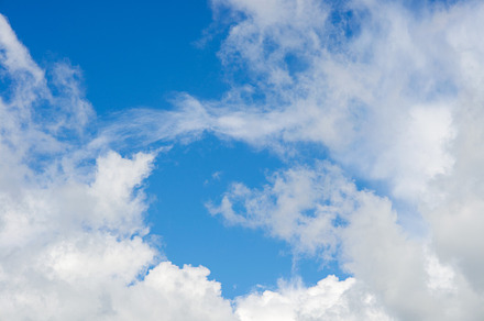 Blue sky with white clouds containing sky, blue, and cloud