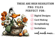 Whimsical Easter Duck Clipart, an Illustration by OK Design (Thumbnail 4 of 6)