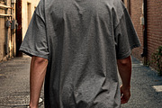 Streetwear T-Shirt Mockup Back View, a Shirt Mockup by Design Squad (Thumbnail 2 of 4)