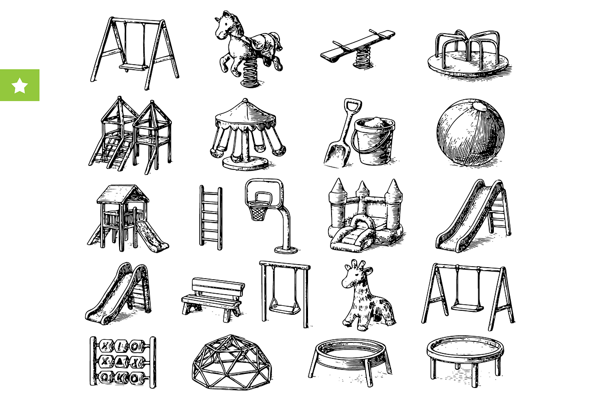Playground Equipment Collection, an Object Graphic by RT Studio (Photo 1 of 4)