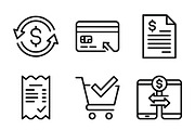 42 Banking Payment Outline Icons, an Outline Icon by adenpinkstore (Thumbnail 1 of 18)