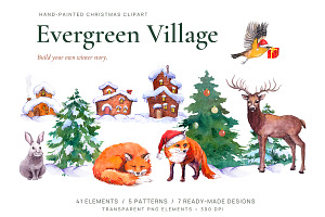 Christmas Village & Woodland Animals
