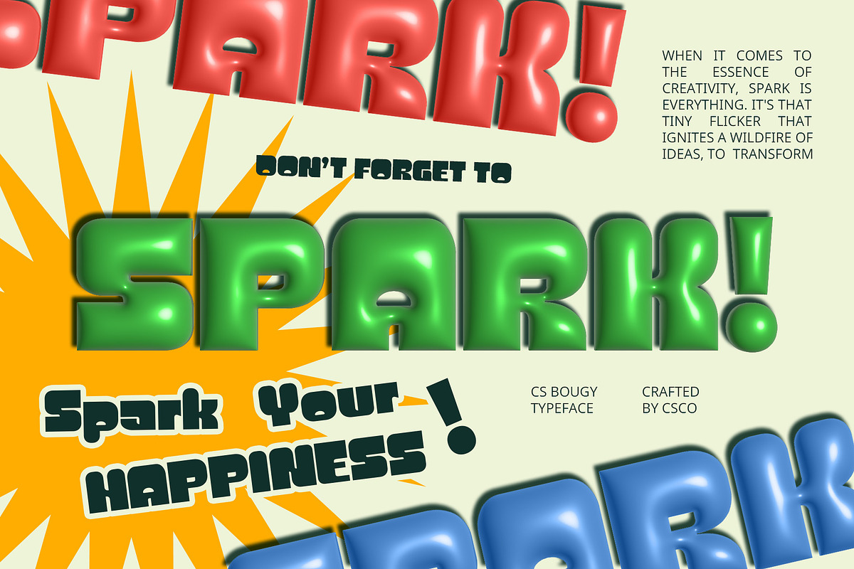 CS Bougy – Y2K Font, a Sans Serif Font by Craft Supply Co. (Photo 6 of 8)