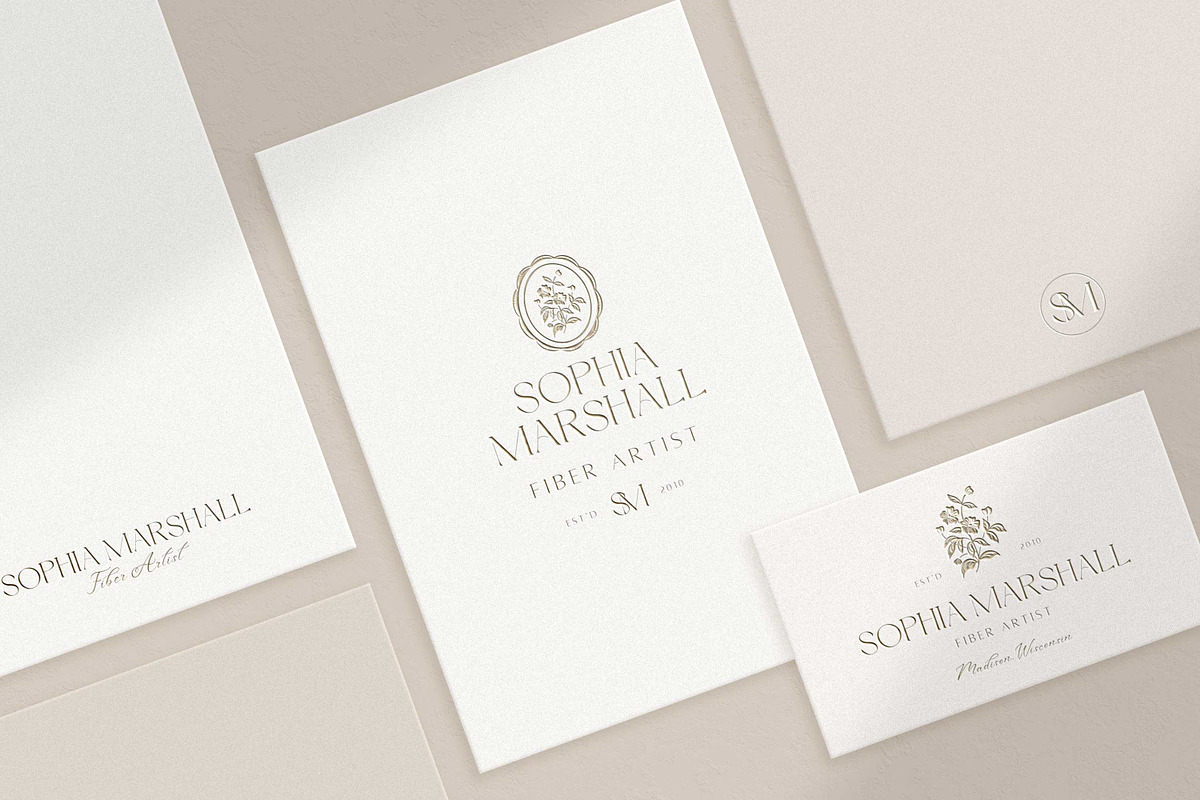 Floral Cameo Logo + Brand Kit Canva preview 8