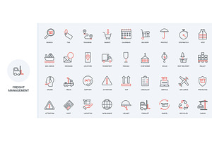 Delivery freight transport icons, a Transportation Illustration by Lemberg Vector