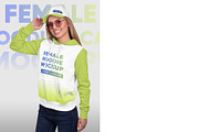 Female Hoodie & Baseball Cap Mockup, a Hoody Mockup by Hi, Mock-Up! (Thumbnail 8 of 9)