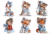 Cute Animals Christmas Clipart, an Illustration by Daily.Designs (Thumbnail 3 of 5)