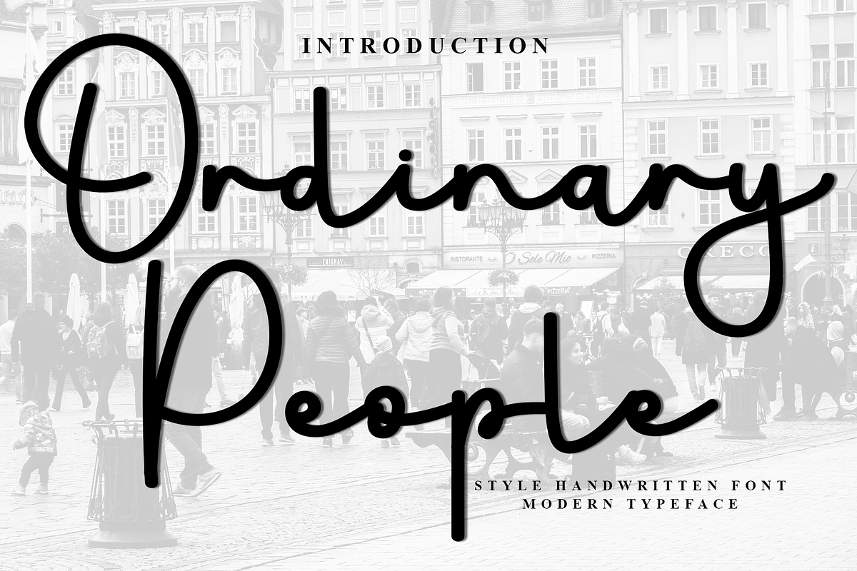 Ordinary People, a Handwritten Font by InermediaSTUDIO (Photo 1 of 8)