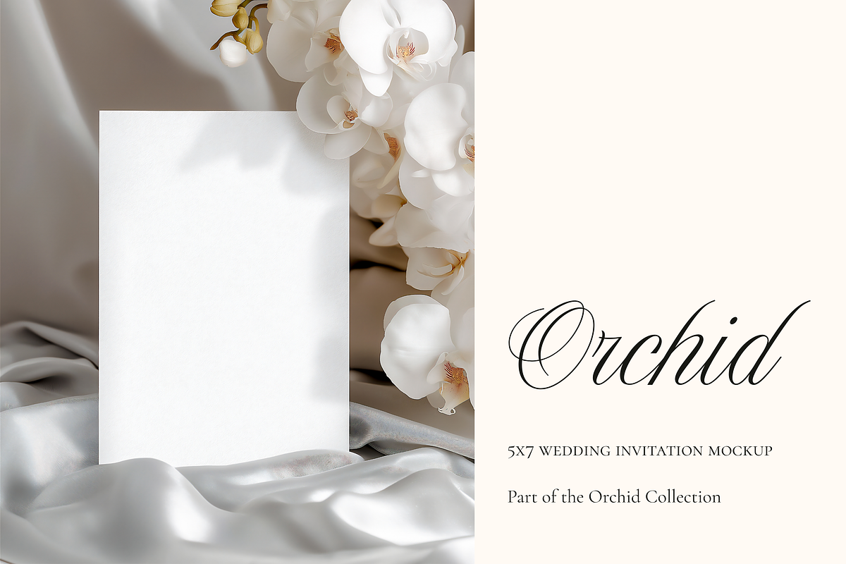 Orchid Wedding 5x7 Invitation Mockup, a Product Mockup by Serenefeeling (Photo 1 of 6)