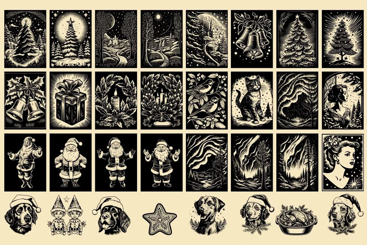 280 Christmas illustrations, an Object Illustration by Nocturnal Wolf (Photo 13 of 17)