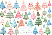 Watercolor Christmas Gift Clipart, an Illustration by SinaCreation (Thumbnail 1 of 7)