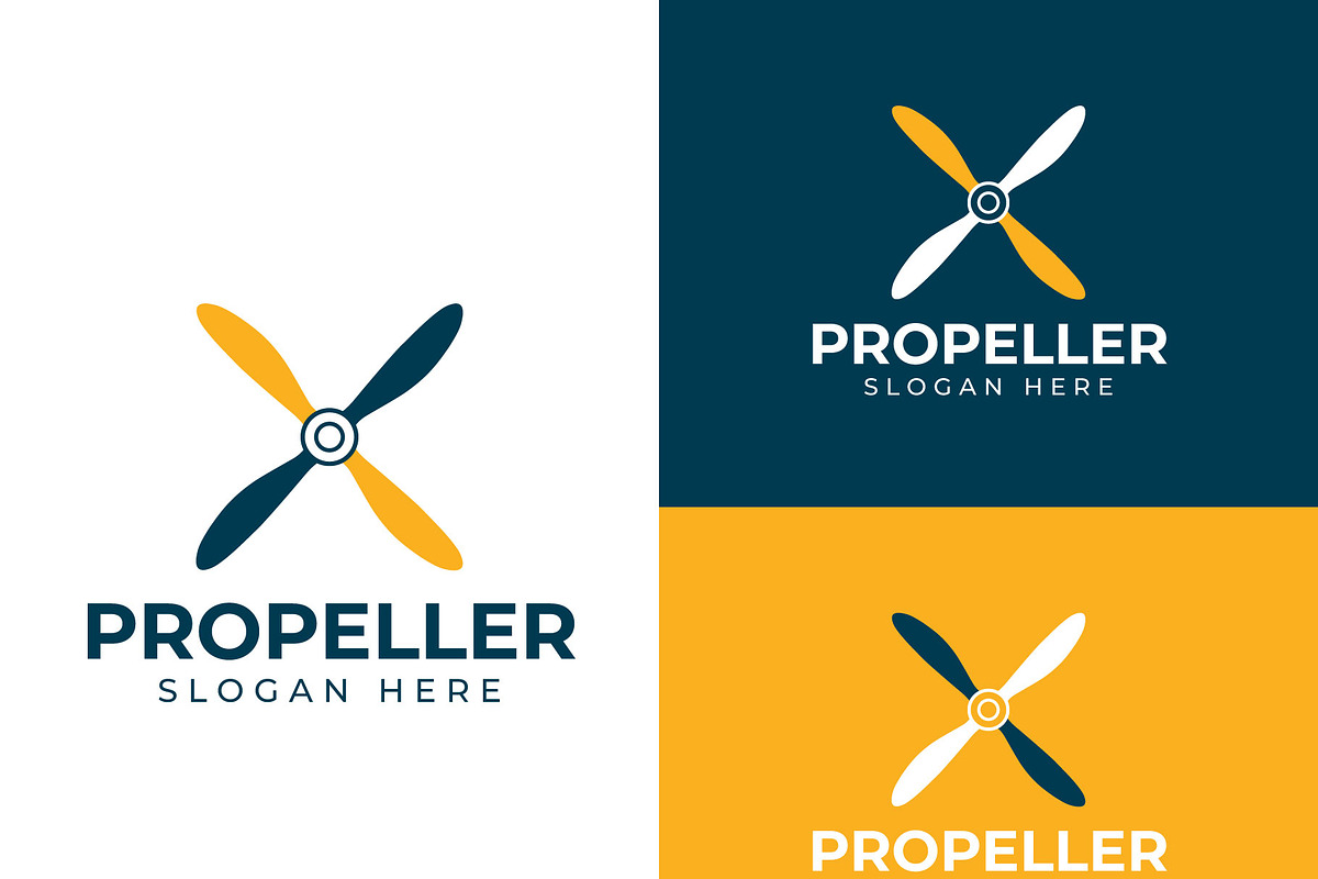 Airplane Propeller Logo, a Branding & Logo Template by HueNestify (Photo 2 of 3)