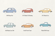 30 Vintage Cars Bundle, an Illustration by Storyteller Imagery (Thumbnail 8 of 8)