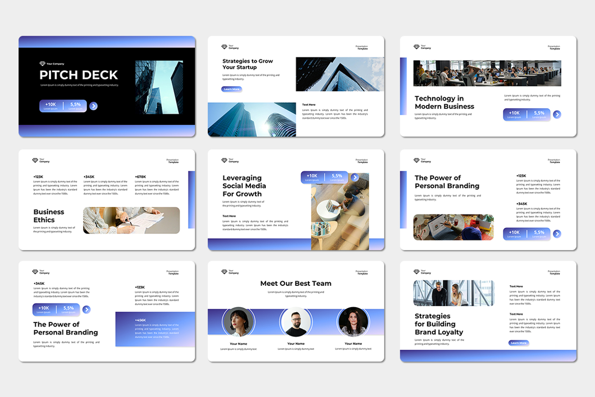 Pitch Deck - Google Slides Template, a Presentation Template by QR Design Studio (Photo 2 of 3)
