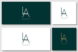 AL Or LA Initial Letters Logo Design