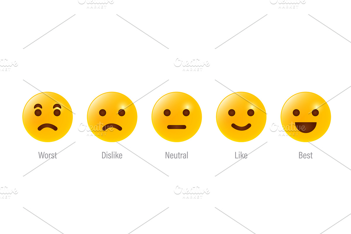 Feedback scale service with emotion, an Object Illustration by Vector Creator