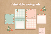 Printable Strawberry Notepads, a Graphic by Nina Bered Illustration (Thumbnail 1 of 3)