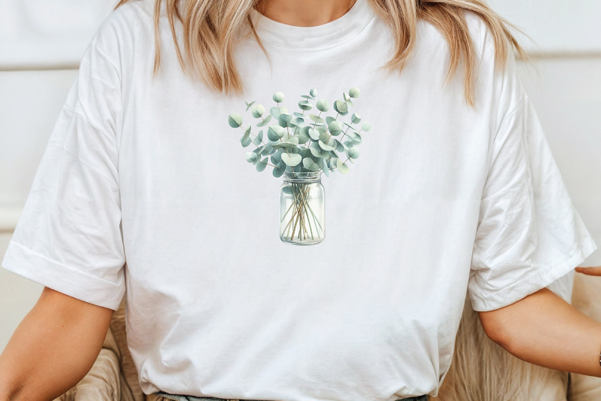 Watercolor Eucalyptus Clipart, an Illustration by CraftArtStudio (Photo 5 of 6)