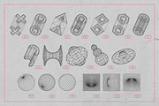3D Wireframe Shapes | set 3, an Object Graphic by MaximGertsen (Thumbnail 3 of 7)