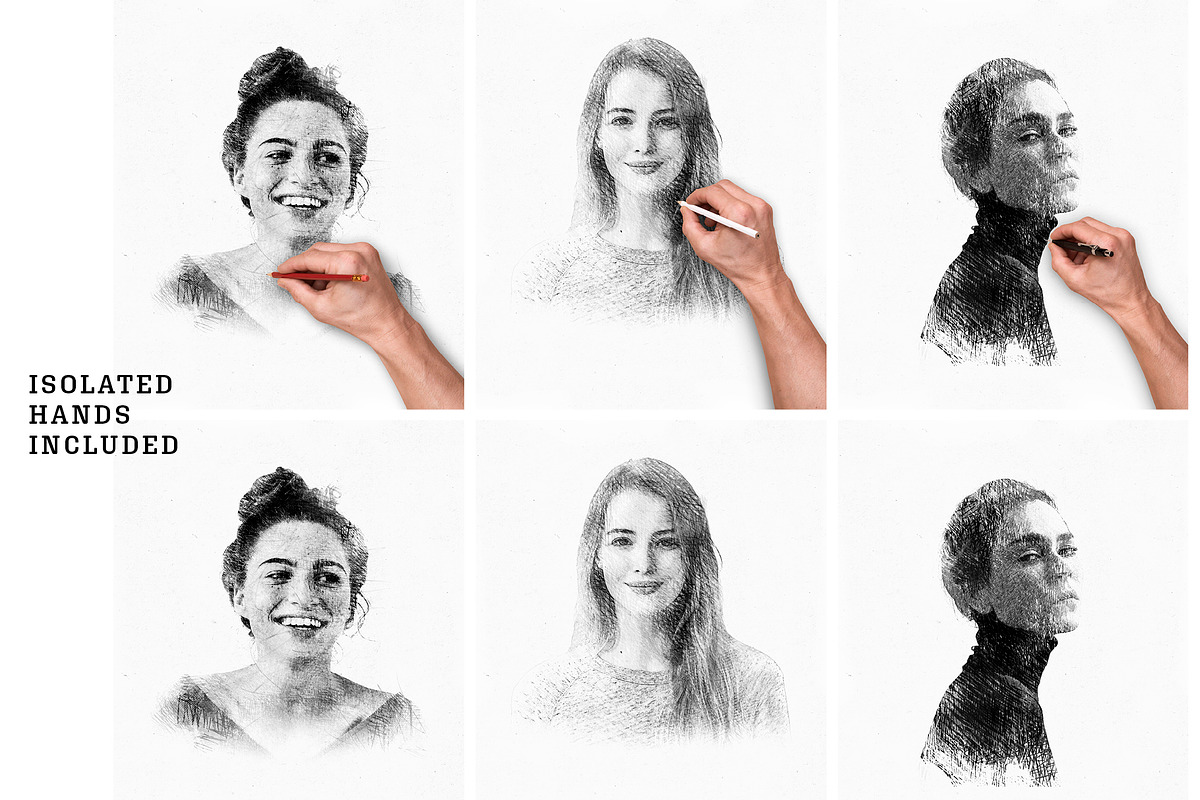 Photoshop sketch effects, a Pens & Pencil Mockup by Twin Design (Photo 3 of 5)