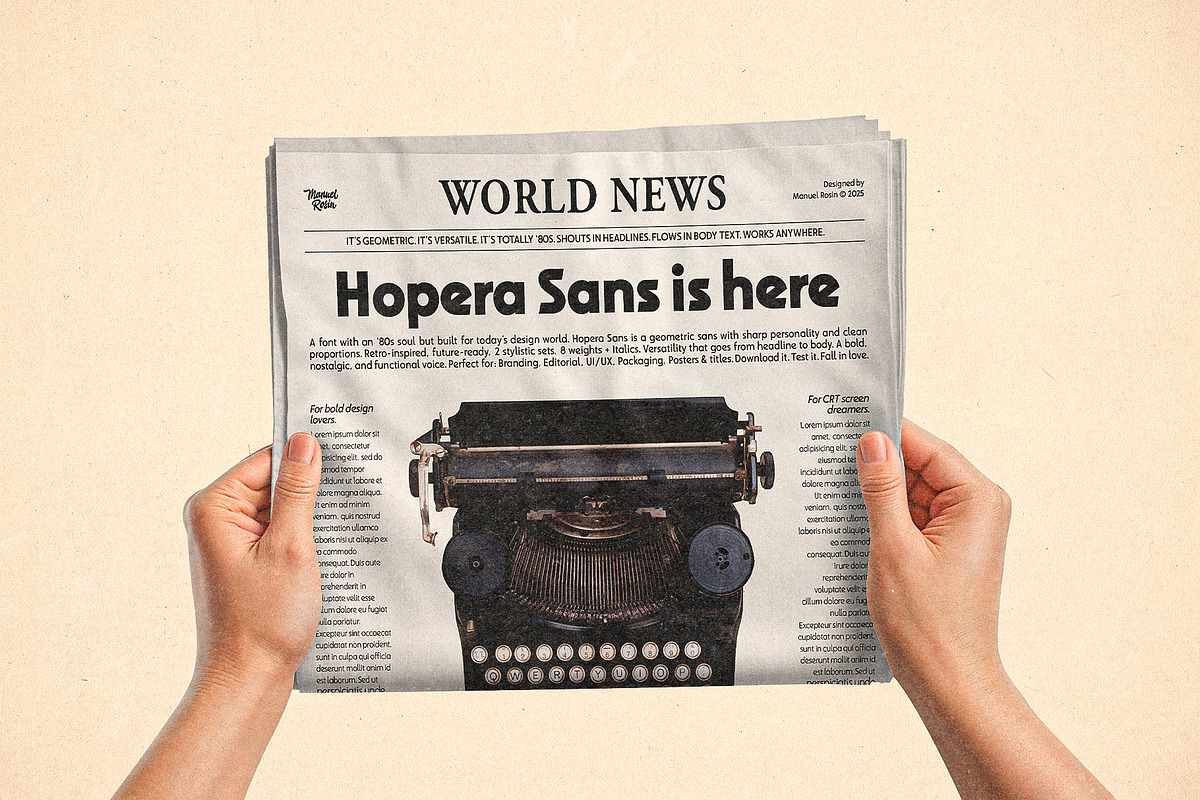 Hopera Sans - Geometric Font, a Sans Serif Font by ManuelRosin (Photo 10 of 12)