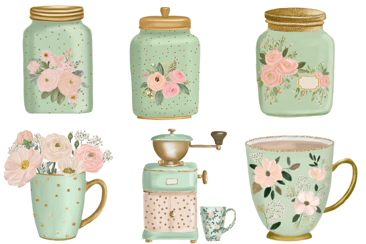 Spring Coffee Break Clipart, an Illustration by Designworld (Photo 4 of 4)