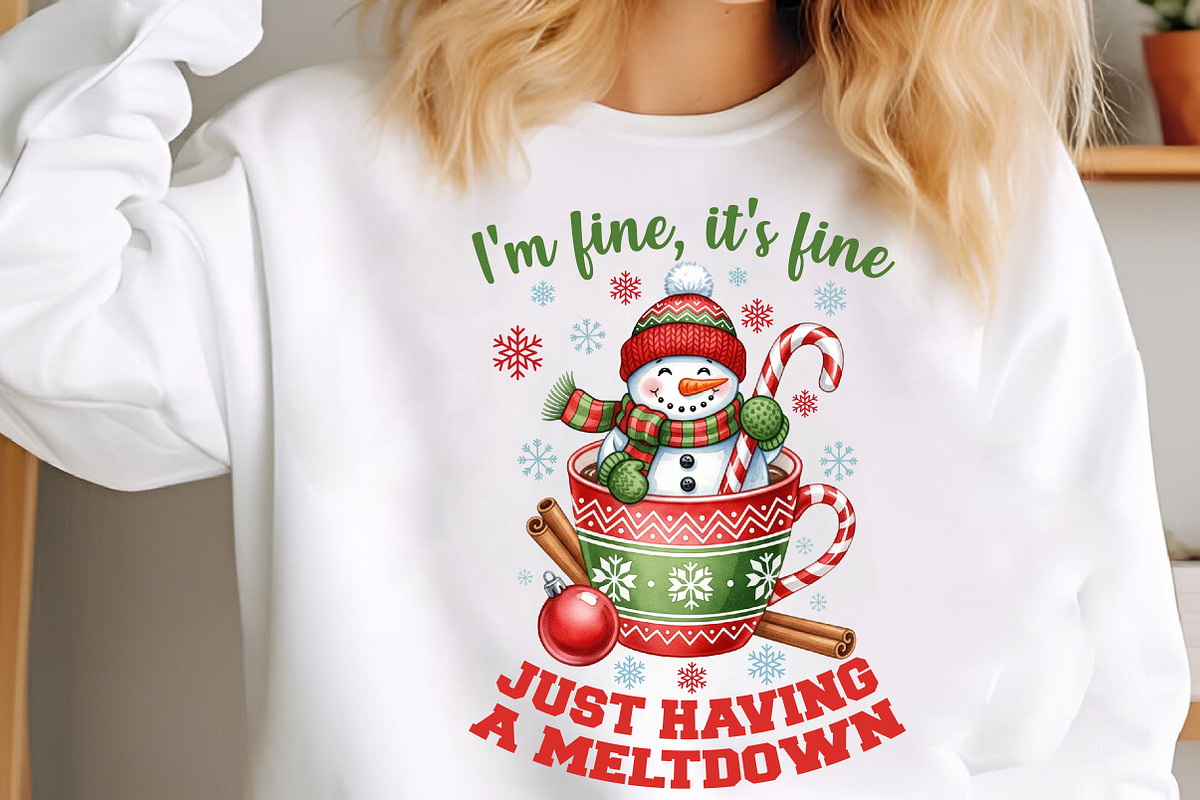 Funny Cute Snowman Christmas PNG, an Illustration by SinaCreation (Photo 2 of 7)